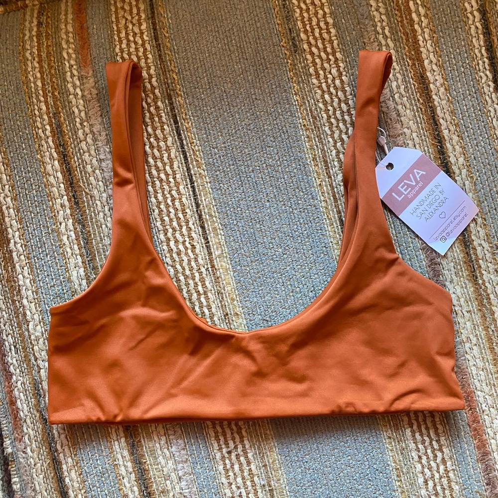Leva Apparel Rust Scoop Bikini Top - S